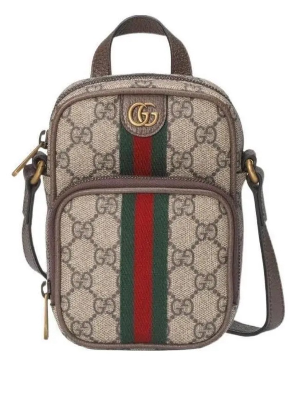 GUCCI Ophidia Mini Bag - Beige/Ebony